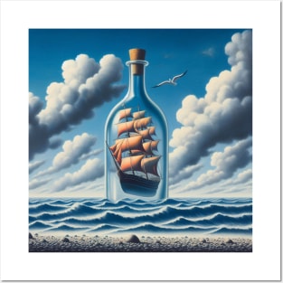 Ship in a bottle Posters and Art